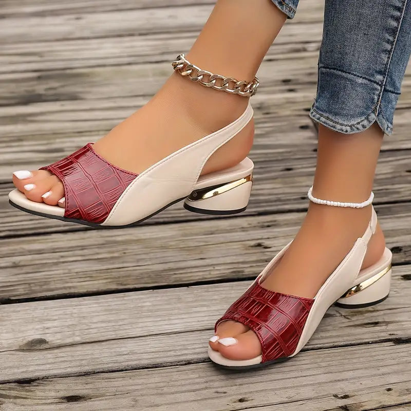 Emma | Sandalen met Luxe Crocodetail