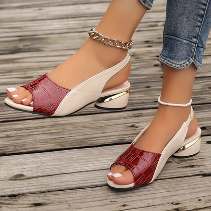Emma | Sandalen met Luxe Crocodetail