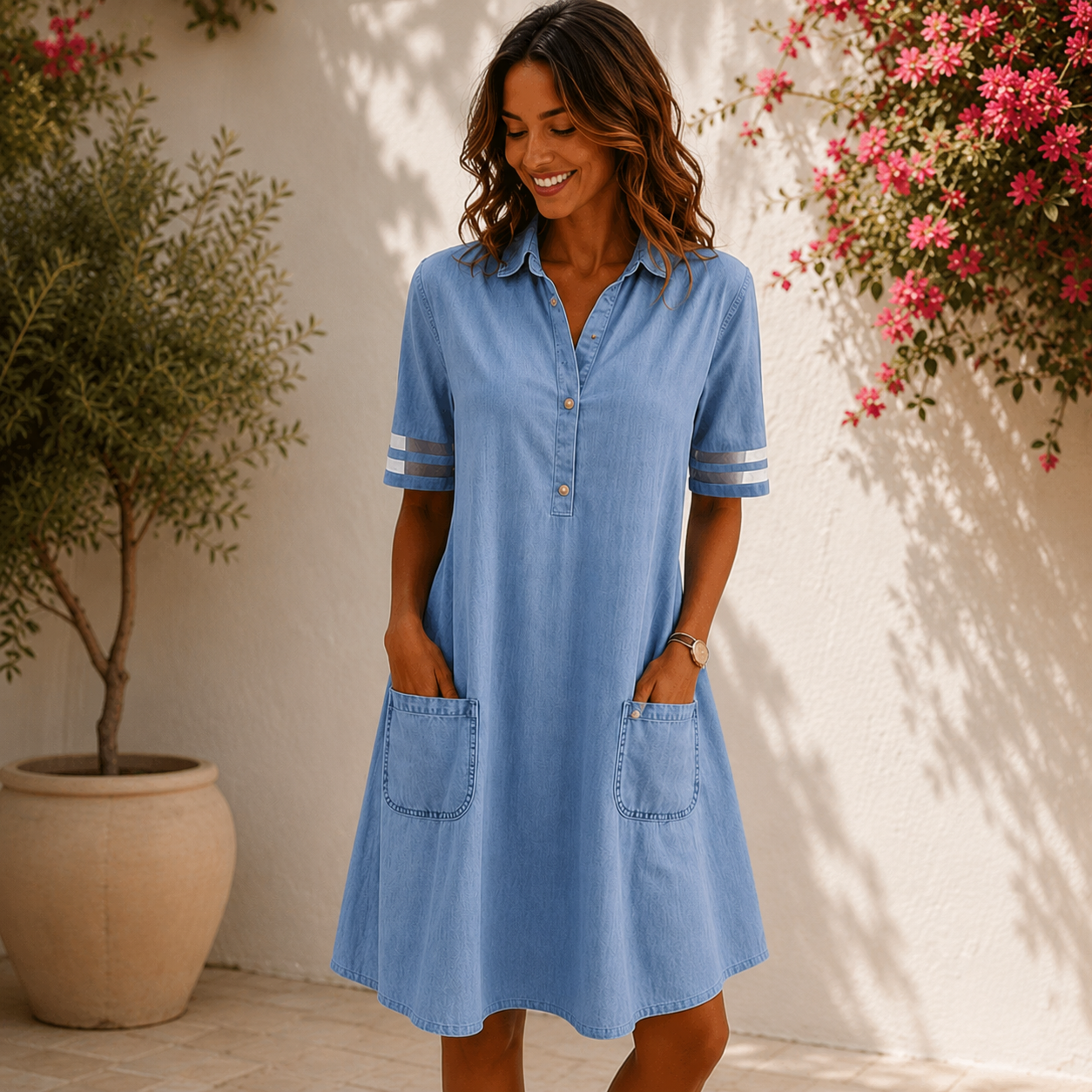 Luciana | Elegante Denim Blousejurk