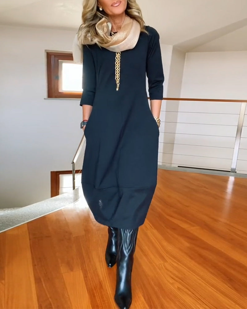 ROSALIE | Elegante Maxi Jurk die het Silhouet Verfijnt en Dagelijks Comfort Biedt
