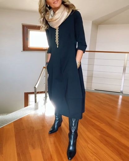 ROSALIE | Elegante Maxi Jurk die het Silhouet Verfijnt en Dagelijks Comfort Biedt