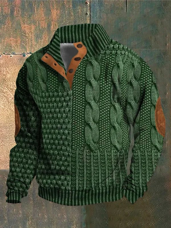 ELRIC | Bedrukte Herentrui met Retro Stijl en Ultiem Draagcomfort