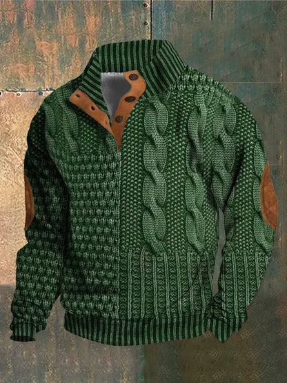 ELRIC | Bedrukte Herentrui met Retro Stijl en Ultiem Draagcomfort