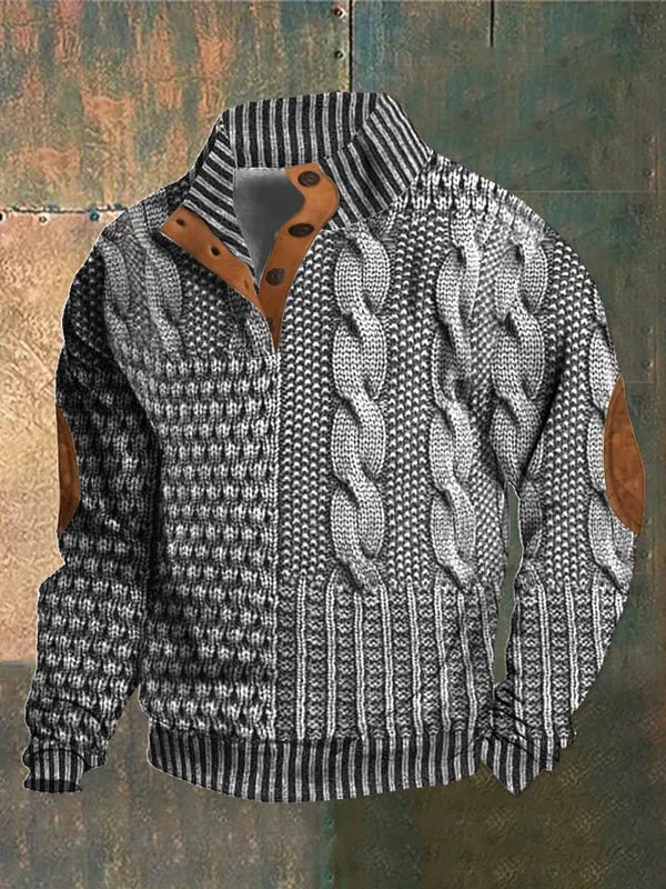 ELRIC | Bedrukte Herentrui met Retro Stijl en Ultiem Draagcomfort