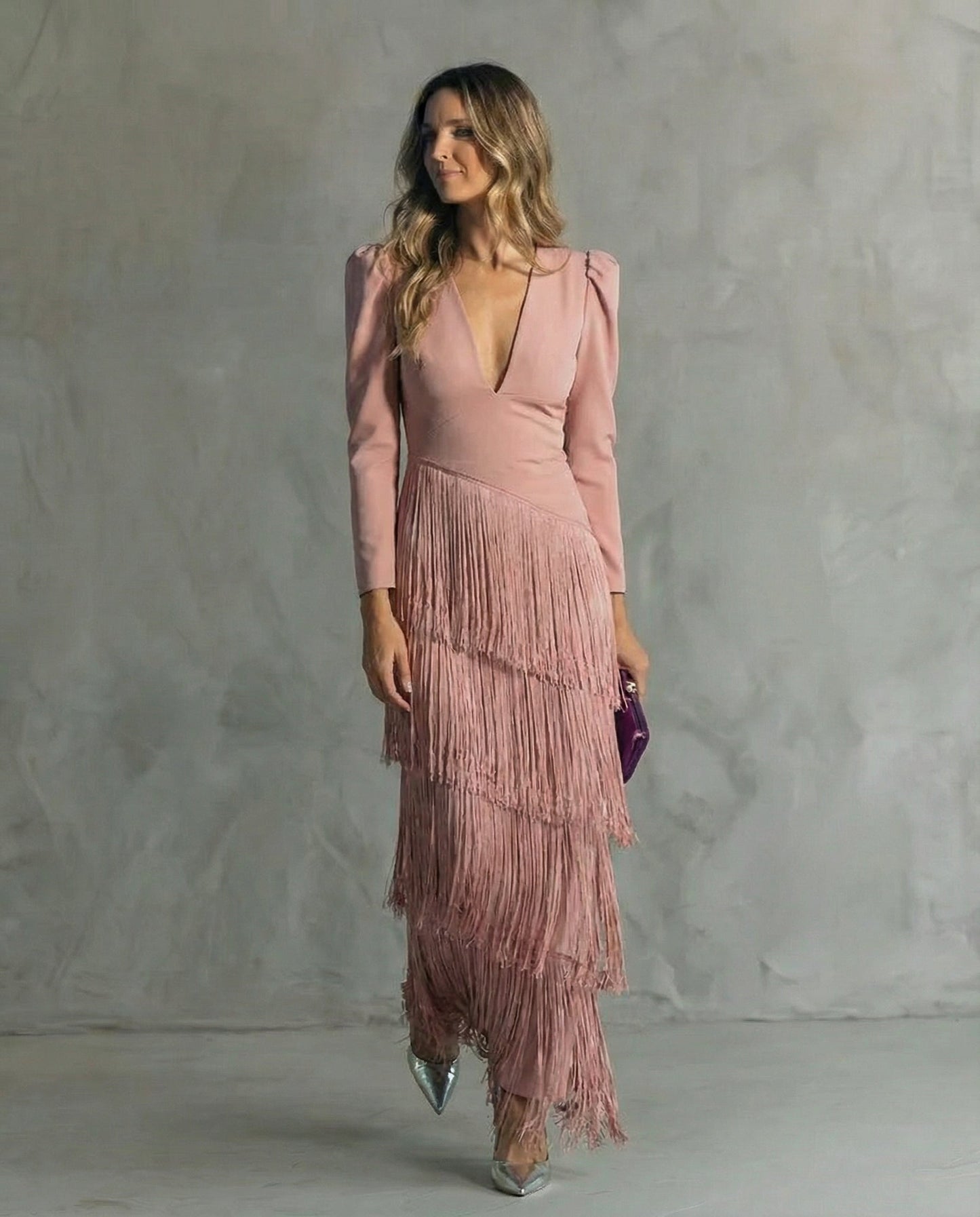 Eliora | Elegante Jurk met Franjemouwen ✨