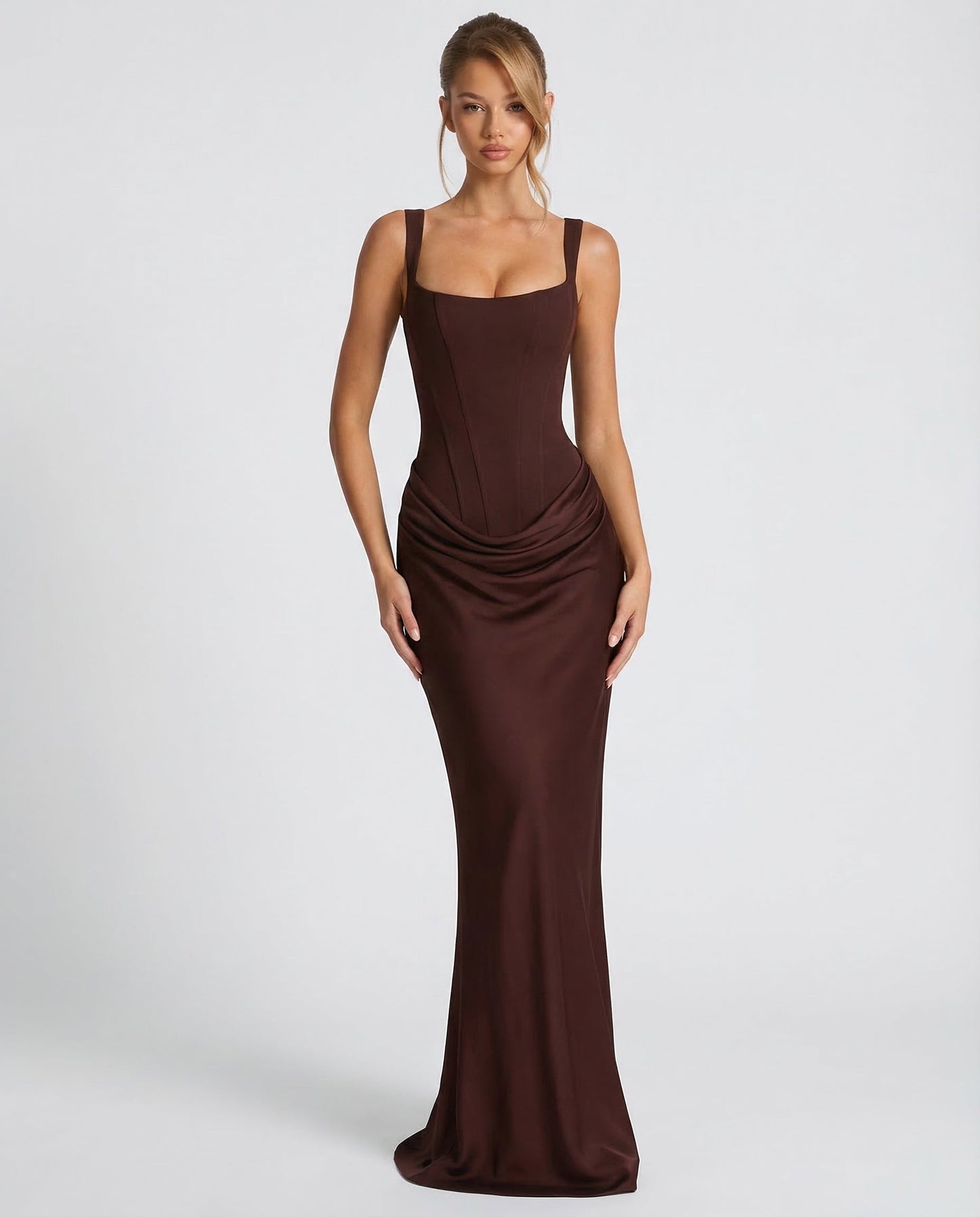 Evangeline | Elegante Maxi Jurk met Zandloperpasvorm