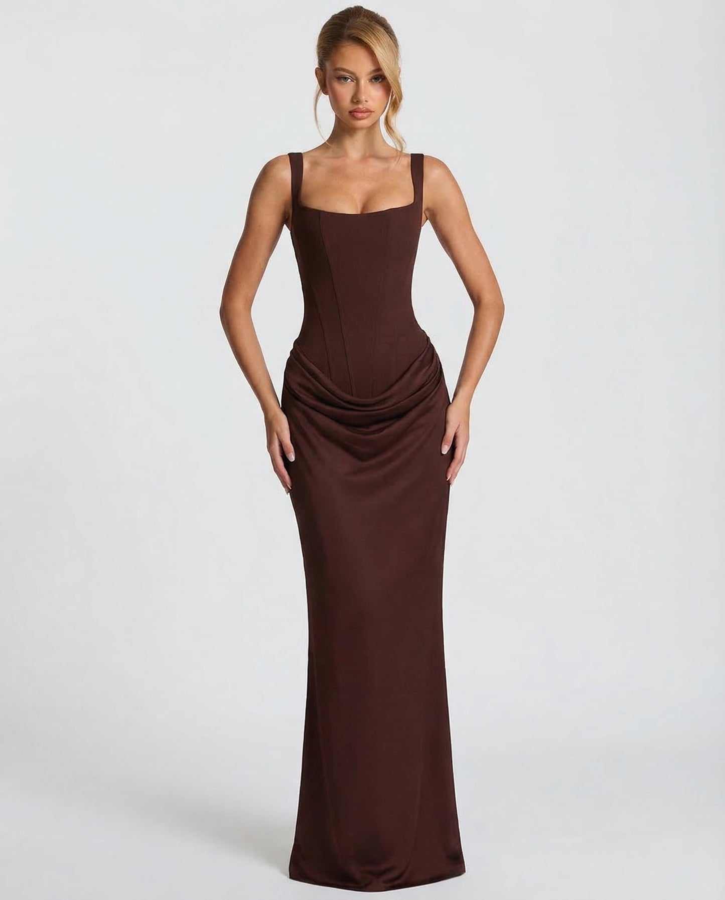 Evangeline | Elegante Maxi Jurk met Zandloperpasvorm