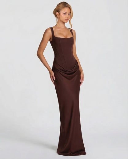 Evangeline | Elegante Maxi Jurk met Zandloperpasvorm