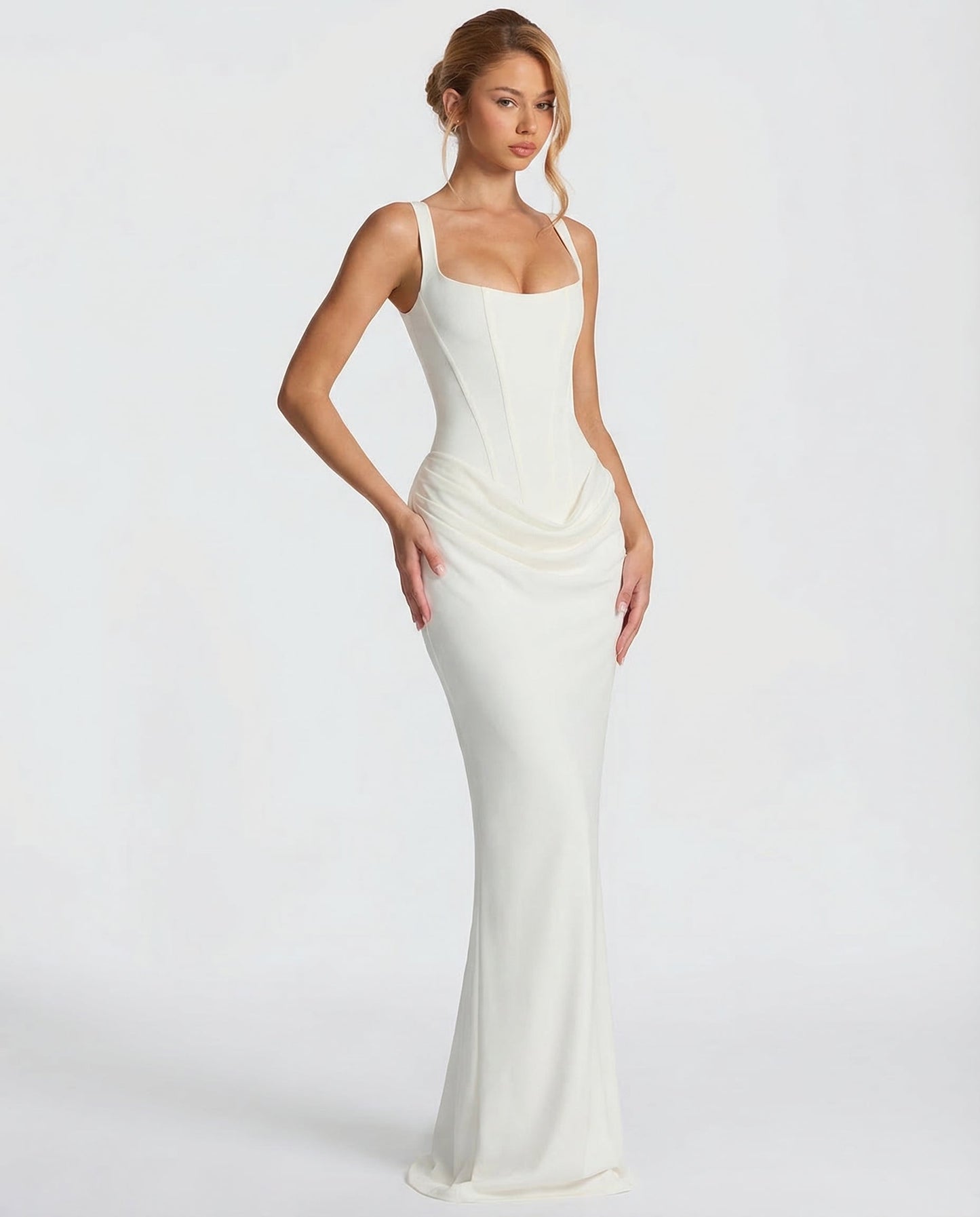 Evangeline | Elegante Maxi Jurk met Zandloperpasvorm
