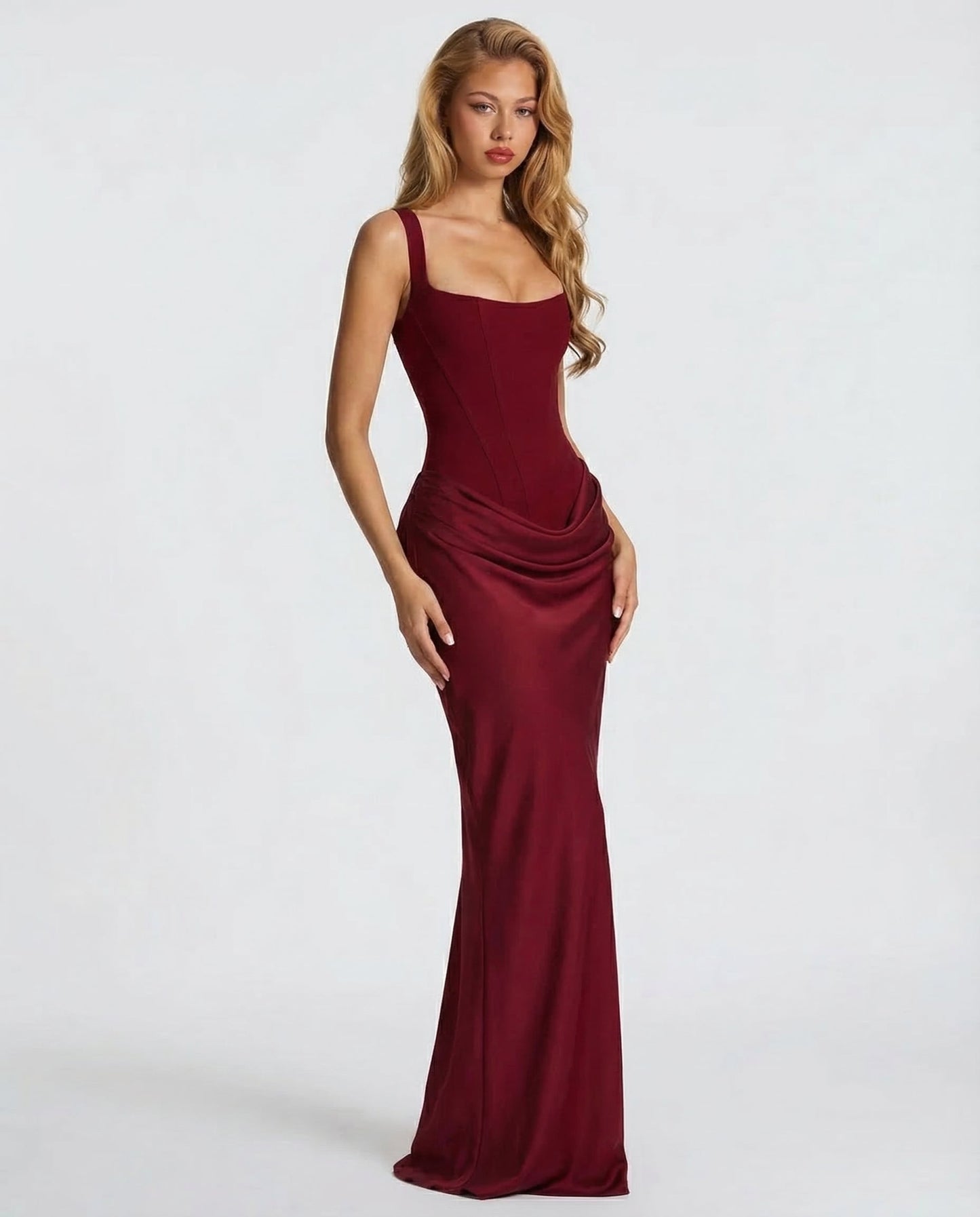 Evangeline | Elegante Maxi Jurk met Zandloperpasvorm