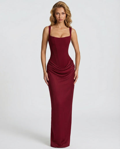 Evangeline | Elegante Maxi Jurk met Zandloperpasvorm