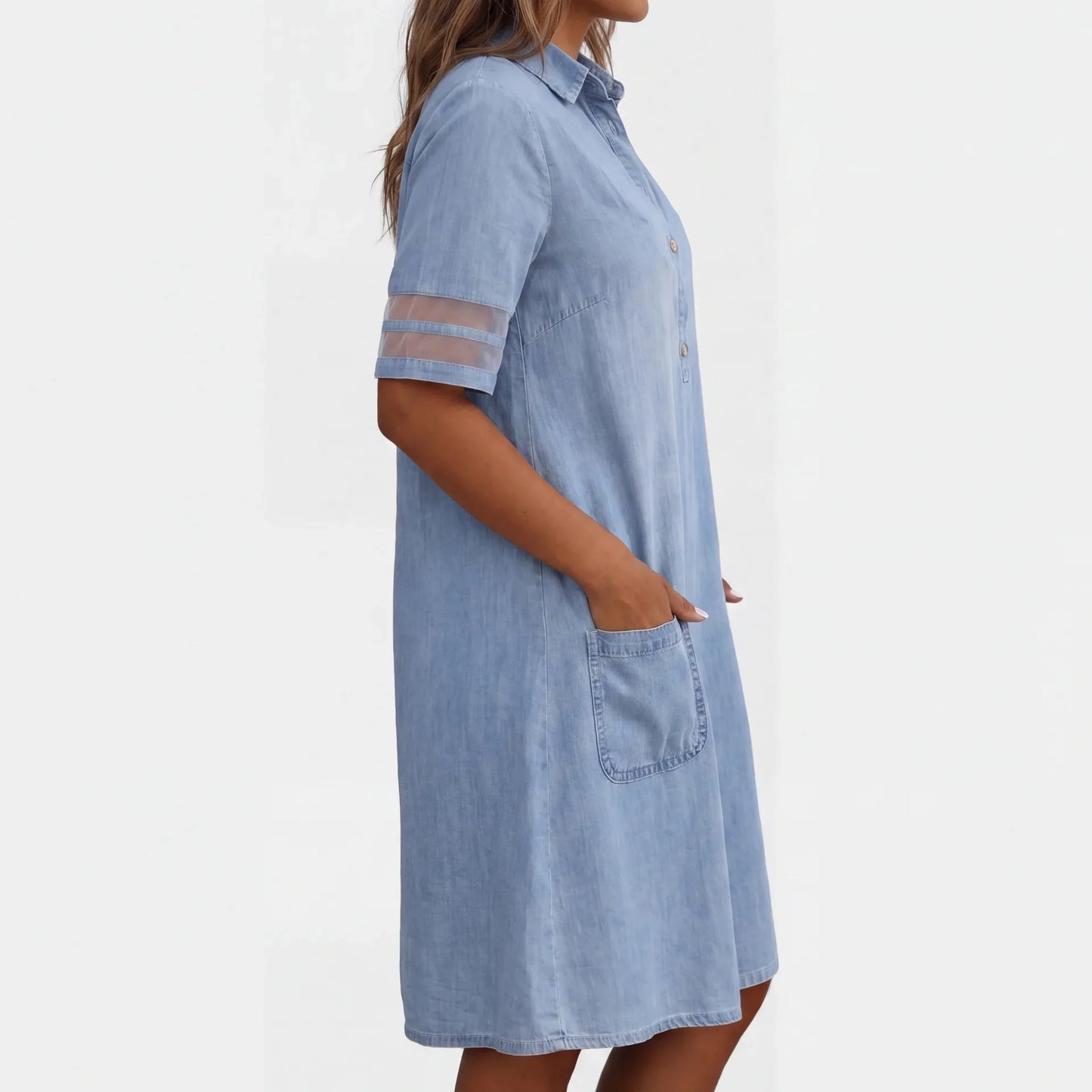 Luciana | Elegante Denim Blousejurk