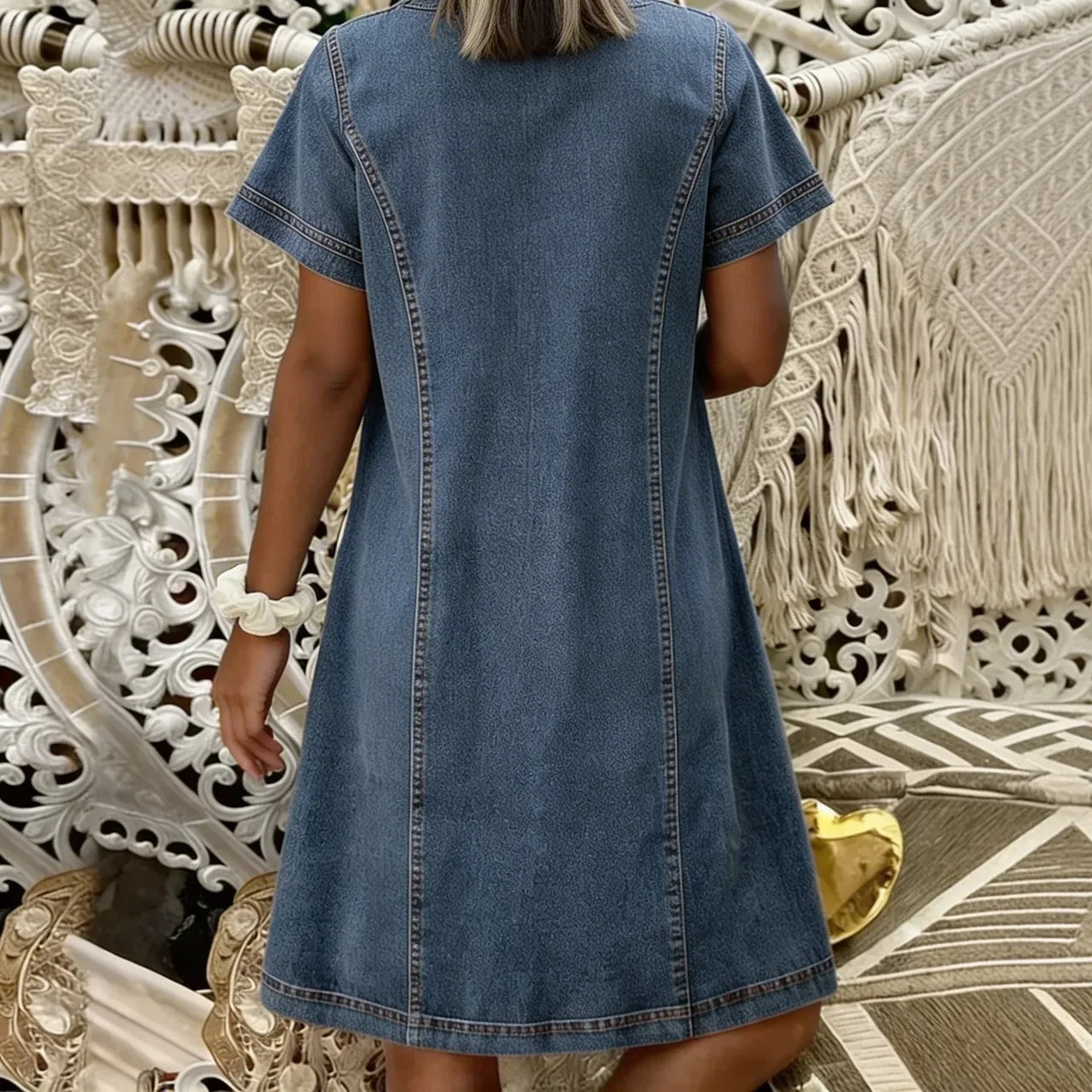 Camilla | Stijlvolle Comfort Denim Jurk