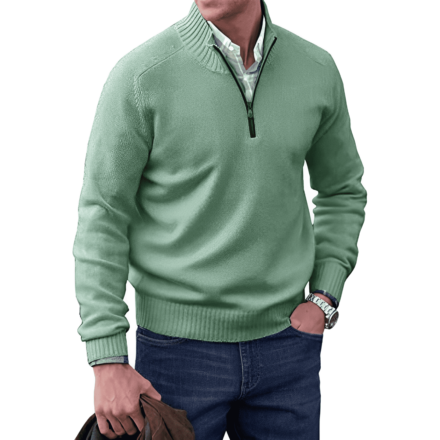 VALERON | Comfortabele en elegante wintertrui met rits