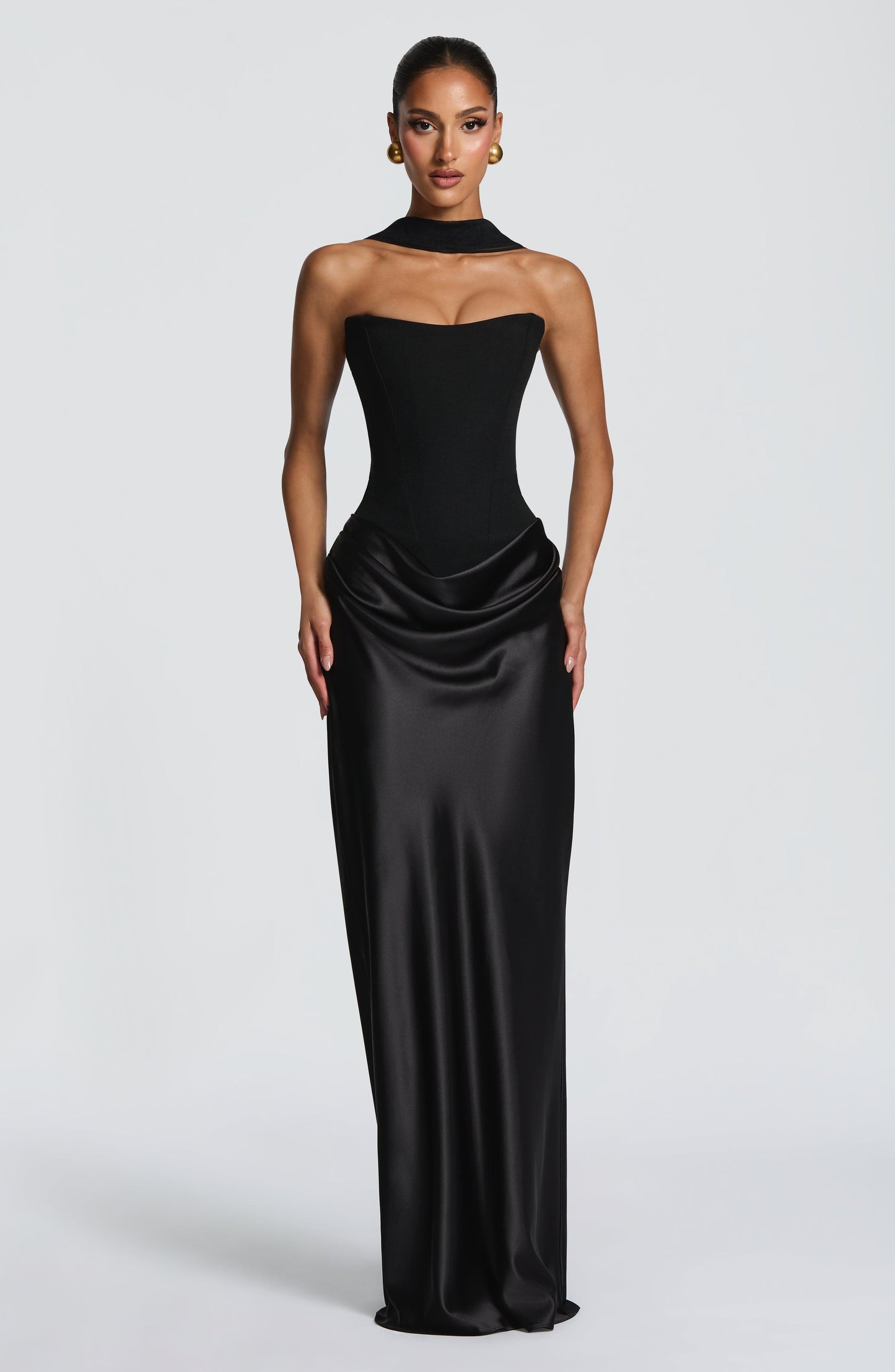 Violetta | Elegante Zwarte Maxi Jurk