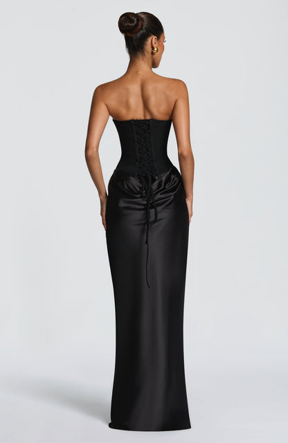 Violetta | Elegante Zwarte Maxi Jurk