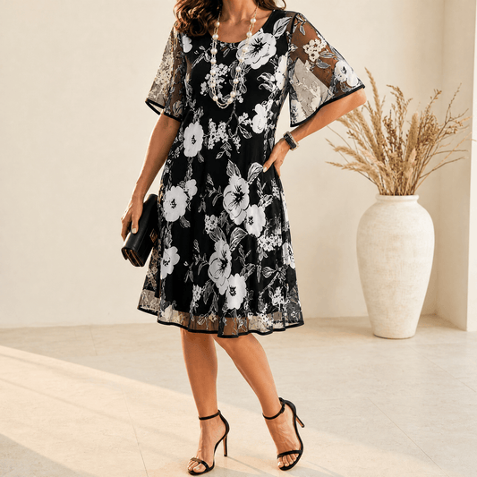 Camille | Luchtige Chiffon Jurk