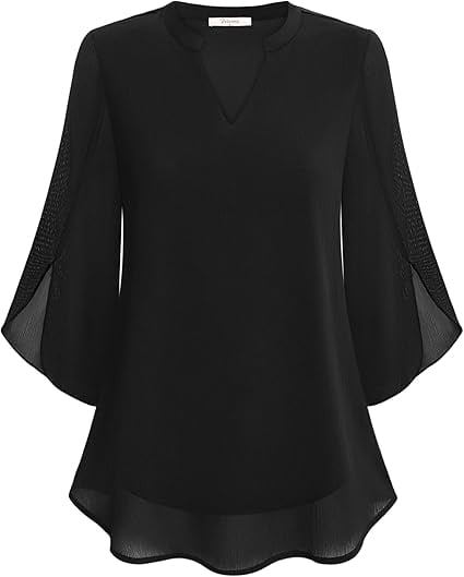 Virelle | Chiffon Blouse met V-Hals