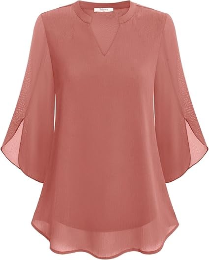 Virelle | Chiffon Blouse met V-Hals
