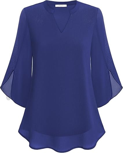 Virelle | Chiffon Blouse met V-Hals