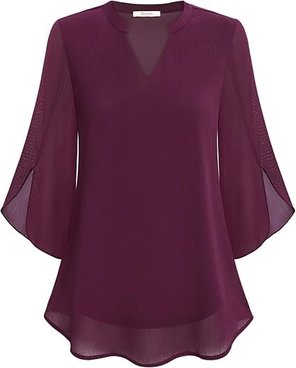 Virelle | Chiffon Blouse met V-Hals