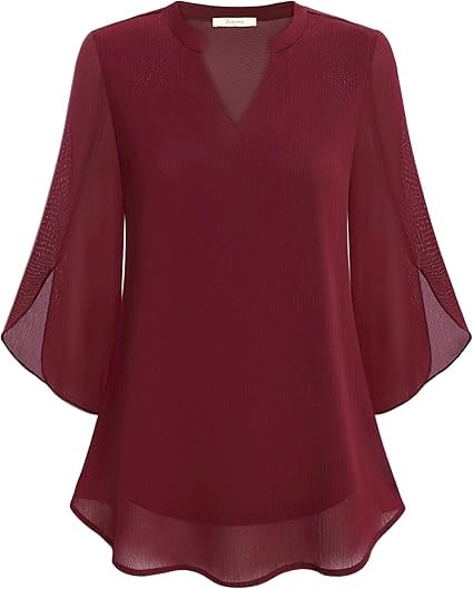 Virelle | Chiffon Blouse met V-Hals