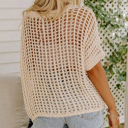 Elise – Casual gebreide zomertrui met opengewerkt design  1+1 GRATIS