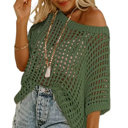 Elise – Casual gebreide zomertrui met opengewerkt design  1+1 GRATIS