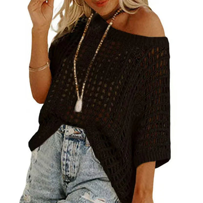 Elise – Casual gebreide zomertrui met opengewerkt design  1+1 GRATIS