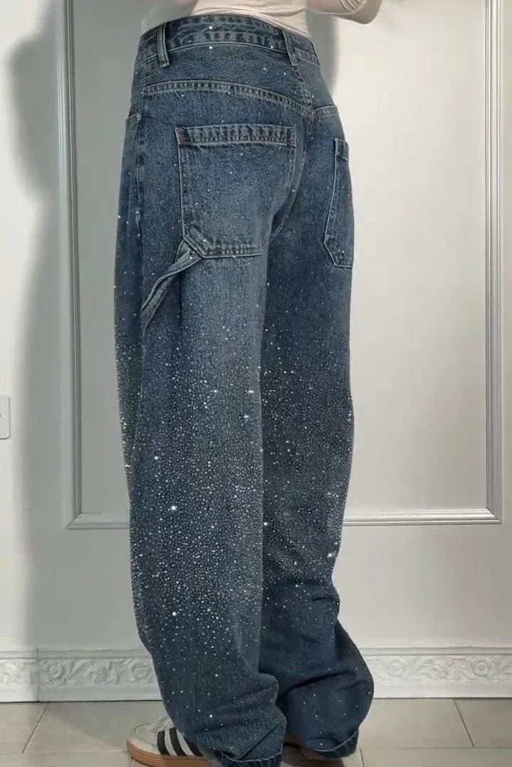 VESPERA | Sparkle Wide-Leg Jeans voor een Galactische Look