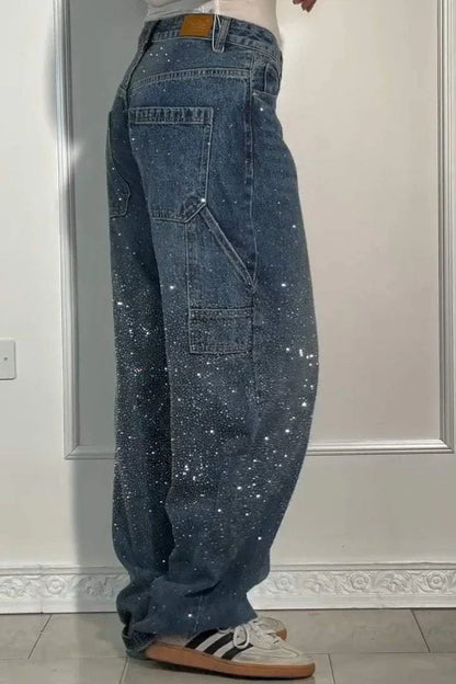 VESPERA | Sparkle Wide-Leg Jeans voor een Galactische Look