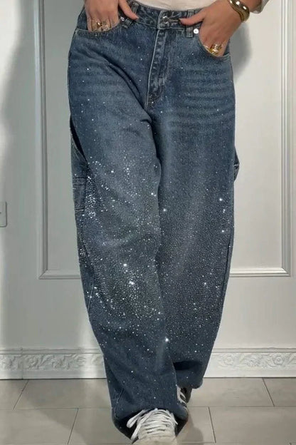 VESPERA | Sparkle Wide-Leg Jeans voor een Galactische Look