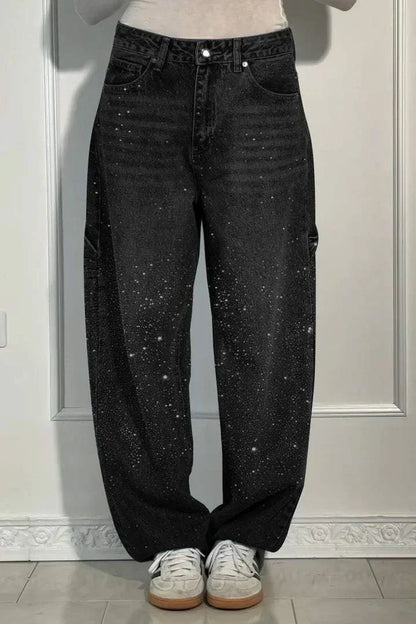 VESPERA | Sparkle Wide-Leg Jeans voor een Galactische Look